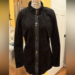Cabi Carol Anderson limited edition! Turn Key Topper Coat Faux Persian Lamb